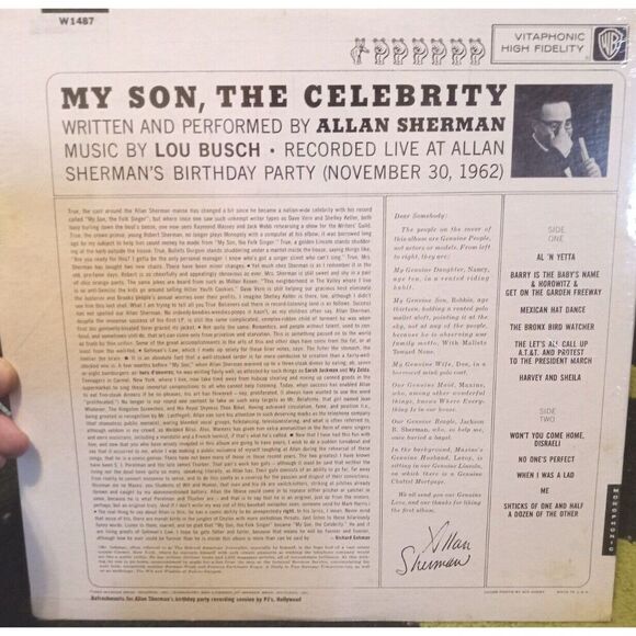 Sealed ALLAN SHERMAN - My Son, The Celebrity - Vinyl Record - Picture 5 of 7
